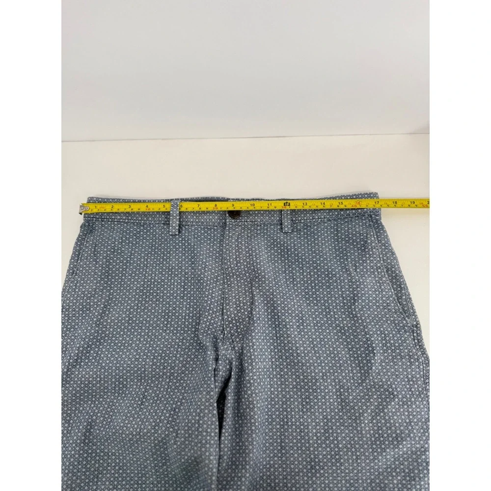 Banana Republic Mens Blue White Geometric Medallion Print‎ Cotton Shorts Sz 33